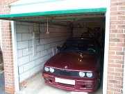 Outside the garage